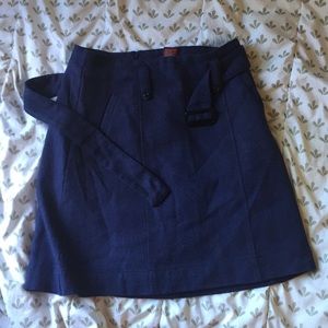 women’s dress skirt. blue. with belt